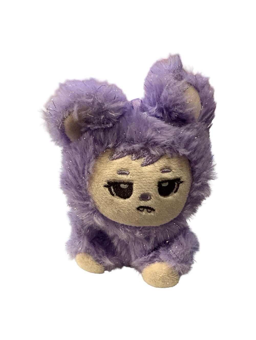 NWT Lababies - Fifi (Purple) Sparkle Monster Clip On Plush